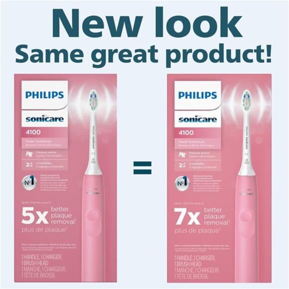 Philips Sonicare 4100 Rechargeable Electric Toothbrush, with Pressure Sensor, 2 - Picture 2 of 7